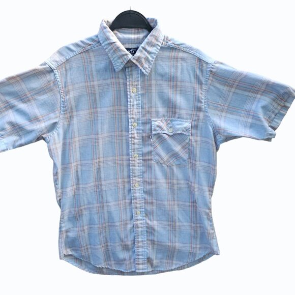 Levi's 1980's Single Pocket Western Men's Short Sleeve Shirt L Rockabilly Rodeo - Picture 1 of 9